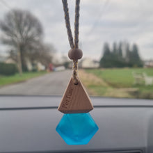 Load image into Gallery viewer, Blue Car Diffuser Hanging in Car
